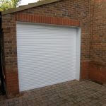 White garage door