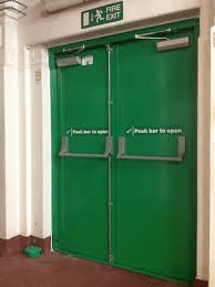 Green fire doors