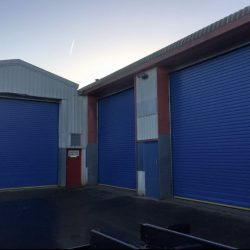 Insulated roller shutter doors installed