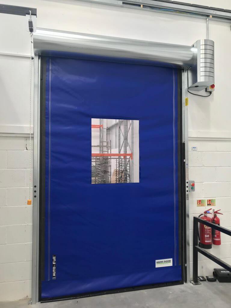Auto speed door fitted at a food processing factory in Bristol