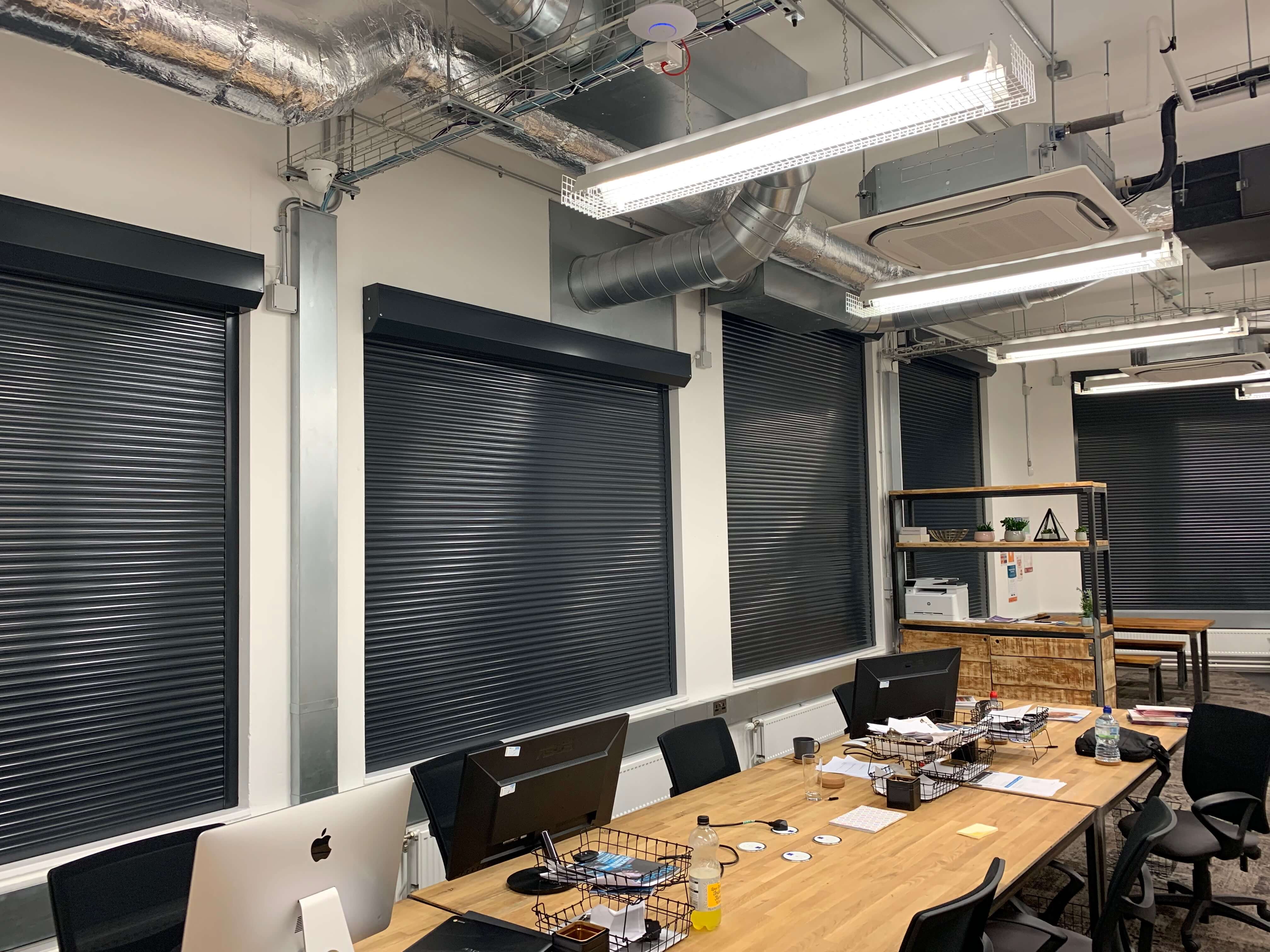 New security roller shutters fitted to creative college in Bristol