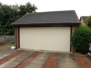 Large residential roller garage doors