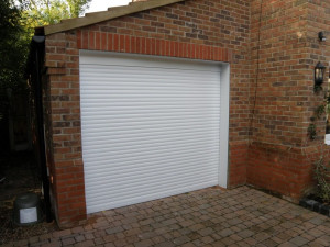 White garage door