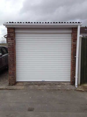 Roller doors in residential area